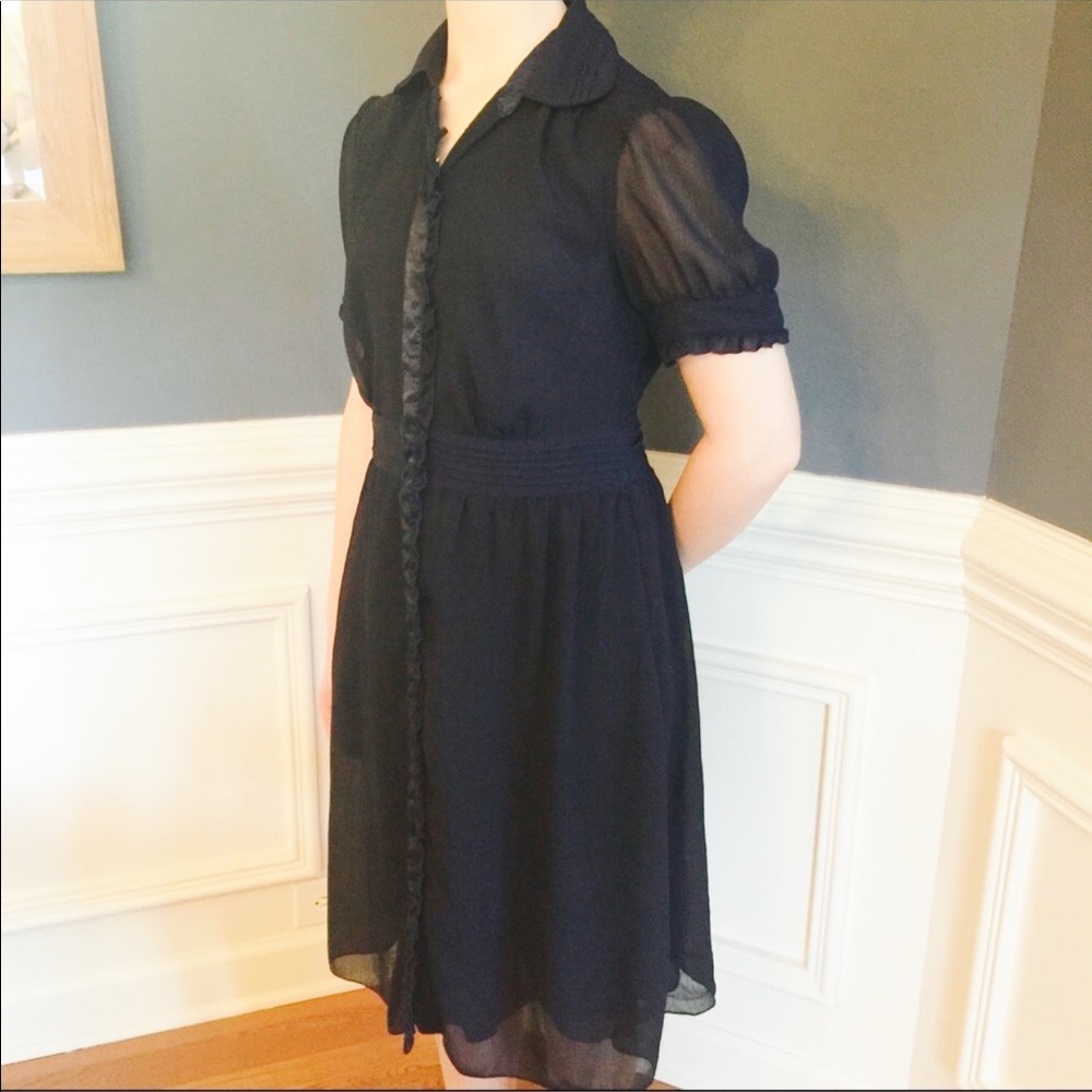 French inspired navy blue dress